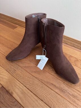 Gap Brown Pointed Toe Ankle Boots - Women - NWT